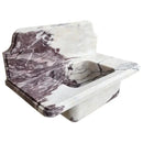 Calacatta Viola Marble Wall Mount Bathroom Sink With Backsplash