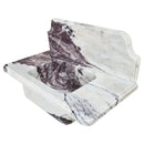 Calacatta Viola Marble Wall Mount Bathroom Sink With Backsplash