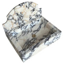 Custom Calacatta Viola Marble Wall-Mount Bathroom Sink 18X24 With Backsplash