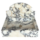 Custom Calacatta Viola Marble Wall-Mount Bathroom Sink 18X24 With Backsplash