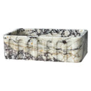 Calacatta Viola Wall Mount Bathroom Vanity Marble Sink White Gray Fluted Design 19x31 Inches