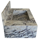 Calacatta Viola Marble Wall Mount Bathroom Sink 21 Inch Width