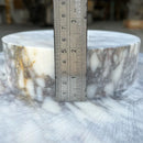 Round Polished Calacatta Viola Marble Bathroom Vessel Sink