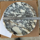 Round Polished Calacatta Viola Marble Bathroom Vessel Sink