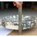 Round Polished Calacatta Viola Marble Bathroom Vessel Sink