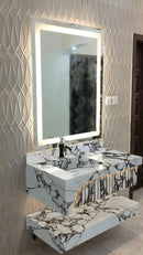 Custom Calacatta Viola Marble Wall Mount Bathroom Sink