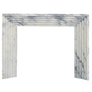 Afyon White Marble Art Deco Fireplace Mantel - Polished Finish 8 x 60 x 47 Inches