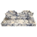 Dual Fluted Calacatta Viola Marble Vanity Sink 20x55 Wall Mount