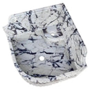 GMStone White Black 16 Inch Wall Mounted Corner Marble Sink
