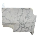 GMStone White Black 16 Inch Wall Mounted Corner Marble Sink