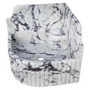 GMStone White Black 16 Inch Wall Mounted Corner Marble Sink