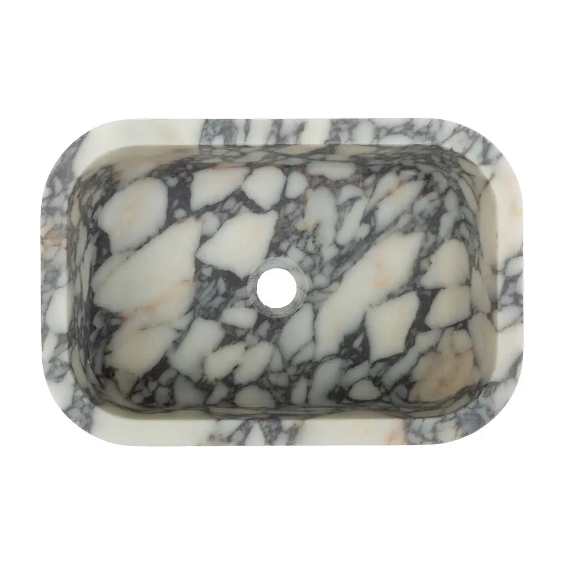 Calacatta Viola Marble Rectangular Wall Mount Sink 12x18 Honed, photo 4 of 9