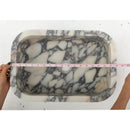 Custom Calacatta Viola Marble Rectangle Vessel Sink 12 X 18 White