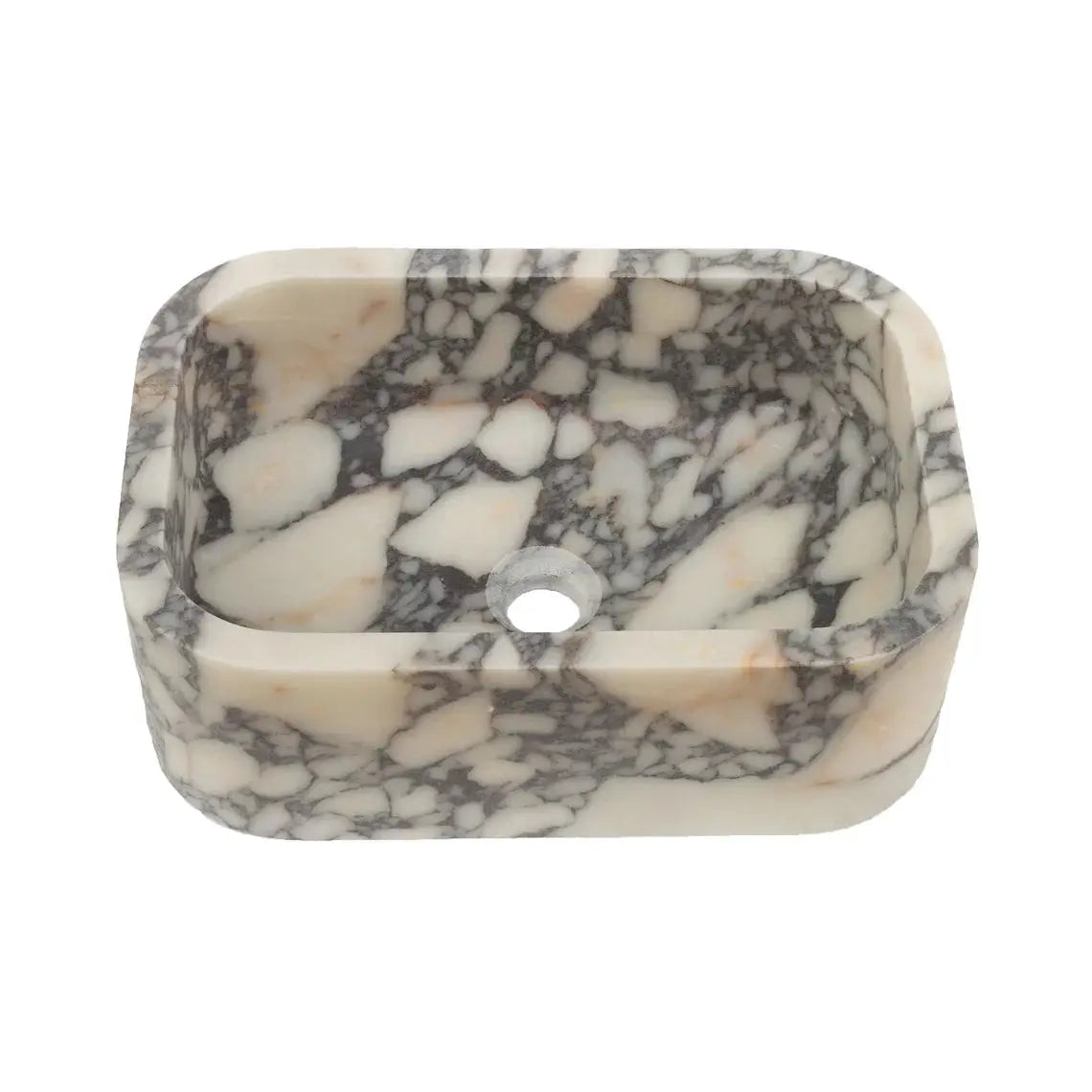Calacatta Viola Marble Rectangular Wall Mount Sink 12x18 Honed, photo 3 of 9