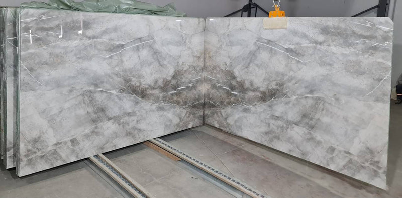 Caldia Gray Bookmatching Polished Marble Slab