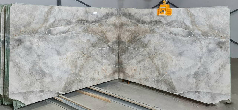 Caldia Gray Bookmatching Polished Marble Slab