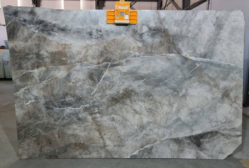 Caldia Gray Bookmatching Polished Marble Slab