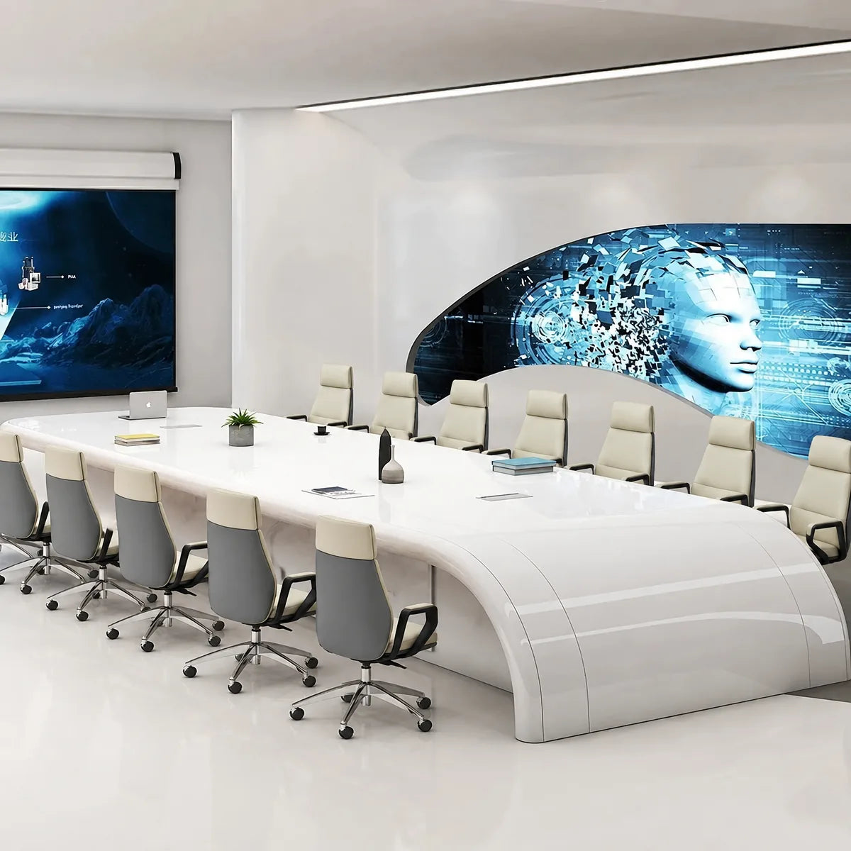 Calix · White Conference Room Table, photo 3 of 11