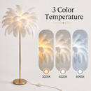 Luxury Ostrich Feather Floor Lamp, 160cm Tall Modern Standing Light with 58+ Extra-Full 45cm Lengthened Feathers