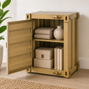 Industrial Metal Storage Cabinet, Side Table – Gold