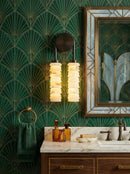 Calla Ribbed Alabaster Wall Sconce