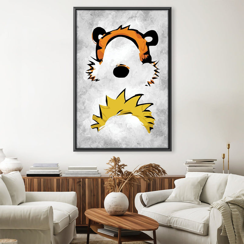 Calvin and Hobbes Faces Canvas