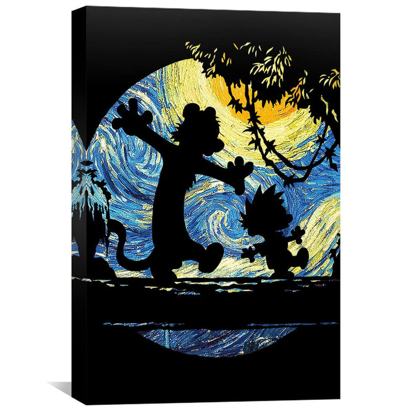 Calvin and Hobbes Moon 1 Canvas