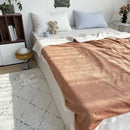 GobekUsa Camellia Jacquard Lamb Wool Blanket - Double-Layer Cozy Quilt