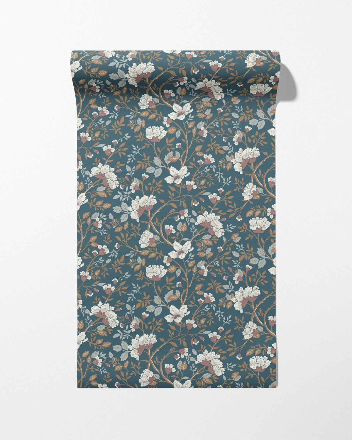 Camellia Study Wallpaper in Cobalt Dust, photo 3 of 4