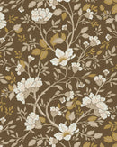 Camellia Study Wallpaper in Golden Vine