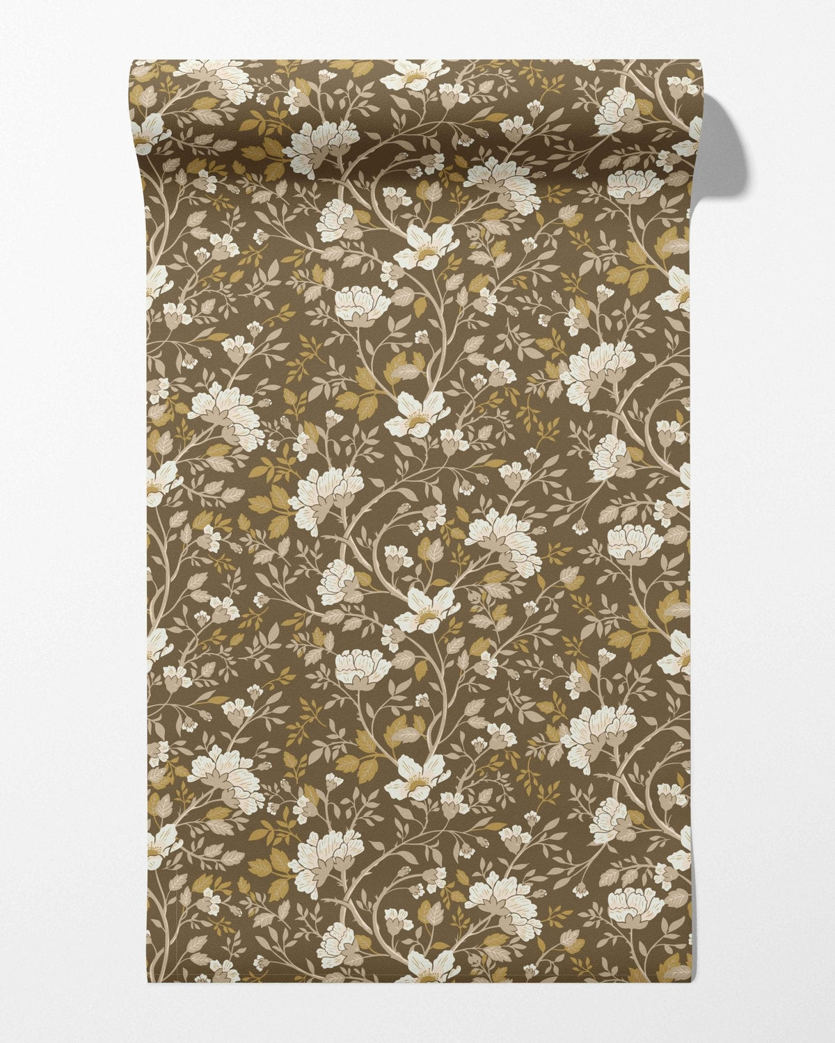 Camellia Study Wallpaper in Golden Vine, photo 3 of 4