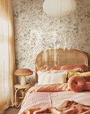 Camellia Study Wallpaper in Natural Linen