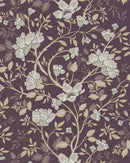 Camellia Study Wallpaper in Plumwood