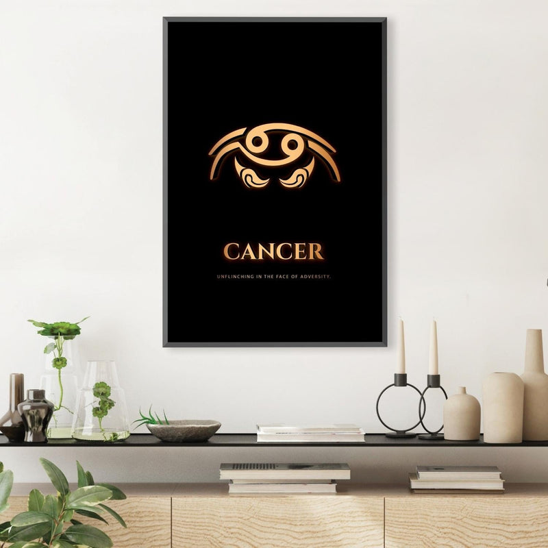 Cancer - Gold Canvas