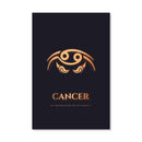 Cancer - Gold Canvas