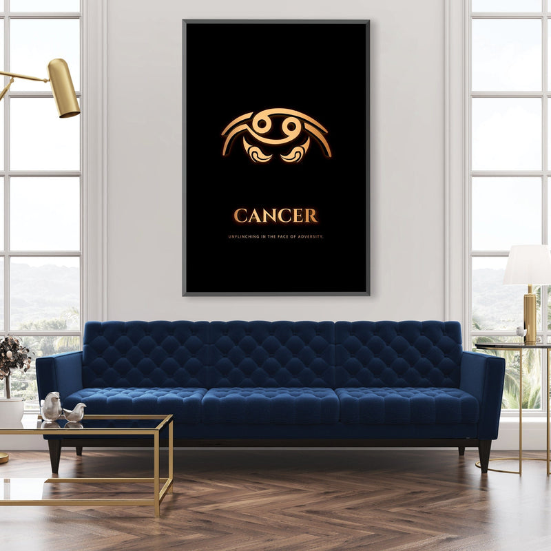 Cancer - Gold Canvas