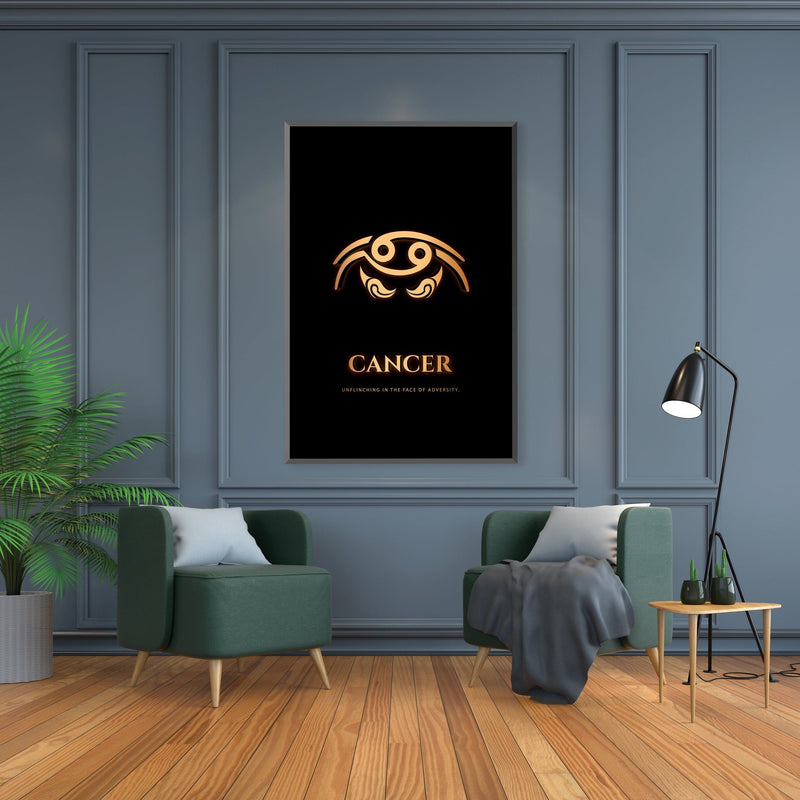 Cancer - Gold Canvas