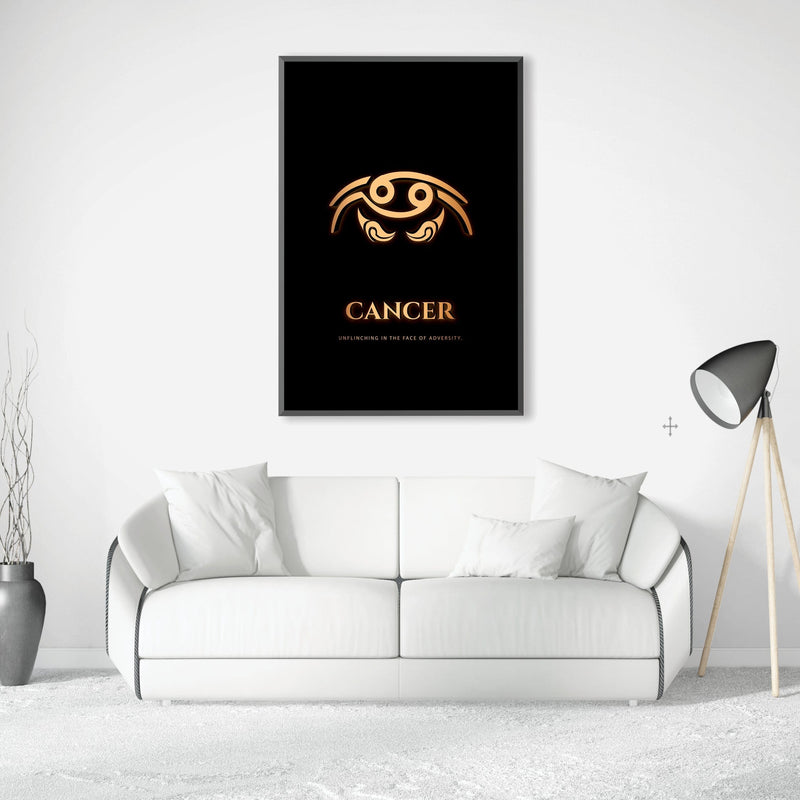 Cancer - Gold Canvas