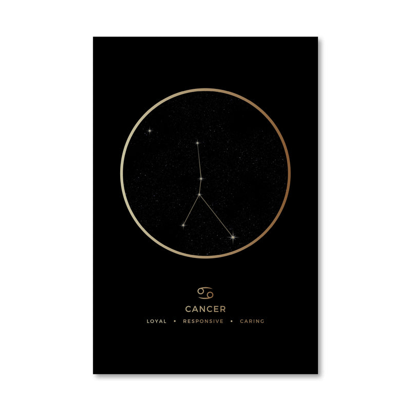 Cancer Traits Gold Canvas