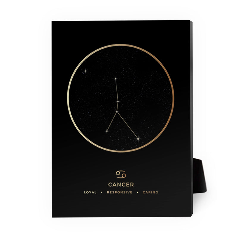 Cancer Traits Gold Desktop Canvas