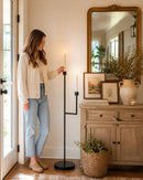 50 Inch Black Iron Floor Candelabra by Decor Steals