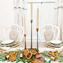 Copper Finish Cast Iron Taper Candle Holders, Set of Three by Decor Steals