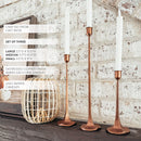Copper Finish Cast Iron Taper Candle Holders, Set of Three by Decor Steals
