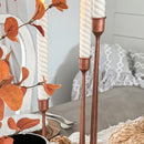 Copper Finish Cast Iron Taper Candle Holders, Set of Three by Decor Steals
