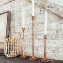 Copper Finish Cast Iron Taper Candle Holders, Set of Three by Decor Steals