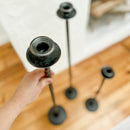 Tall Hand-Forged Cast Iron Floor Candle Holders, Set of 3 by Decor Steals