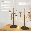Freestanding Antique Iron Candelabra, Set of Two by Decor Steals