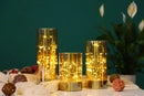 6/8/10inch High Battery Glass Decorative Lights（Set of 3） by JHY DESIGN