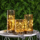 6/8/10inch High Battery Glass Decorative Lights（Set of 3） by JHY DESIGN