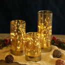 6/8/10inch High Battery Glass Decorative Lights（Set of 3） by JHY DESIGN